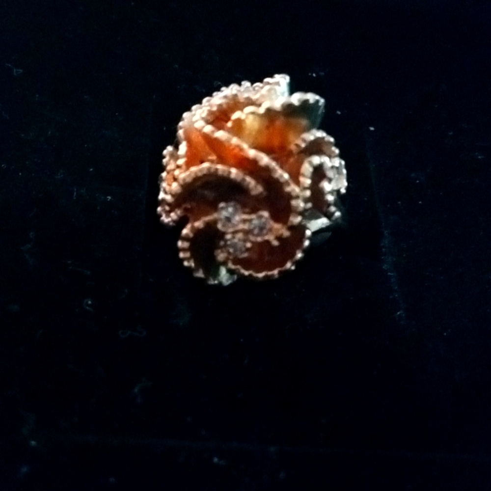 Sterling Silver vintage flower ring